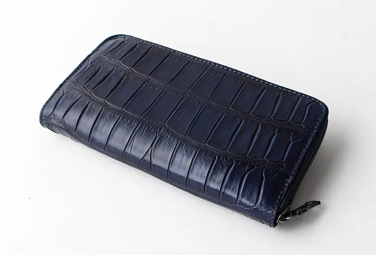 阿波正藍染クロコ ロングウォレット